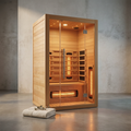Infrared Sauna Cabin Built for Home Wellness, FSC-Certified Wood, Multi-Zone Heating, Digital Control
