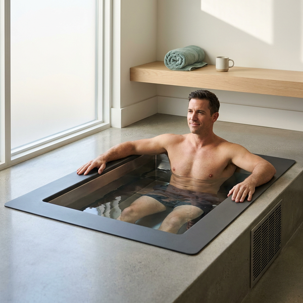 Cold Plunge Tub Designed for Home Wellness, 316L Stainless Steel Basin, Integrated Side Chiller, Rapid Cooling