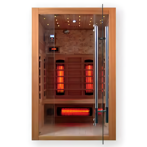 Infrared Sauna Cabin Built for Home Wellness, FSC-Certified Wood, Multi-Zone Heating, Digital Control