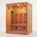 Infrared Sauna Cabin Built for Therapeutic Heat, Nordic Spruce Construction, Multi-Panel Heating, Glass Doors